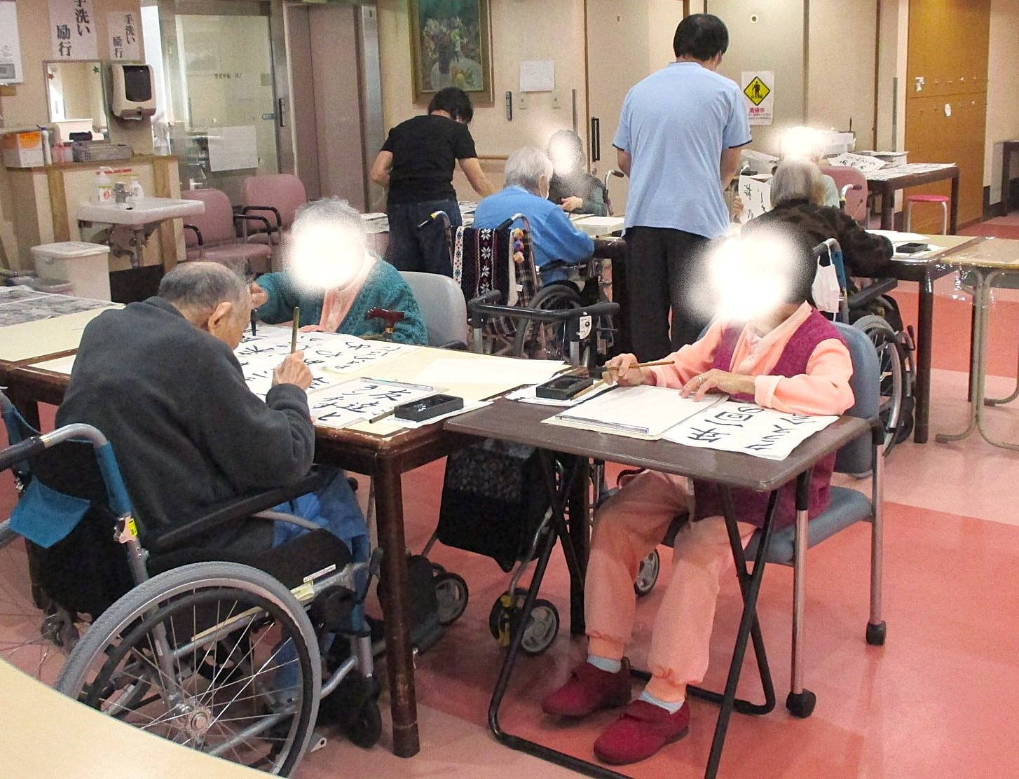 書道教室のようす